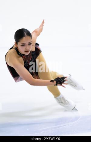 Rinka WATANABE (JPN) während des Free Skating Women am 14. September 2024 im IceLab Bergamo, Italien, während der Challenger Series Lombardia Trophy, Eislaufwettbewerb in Bergamo, Italien, 14. September 2024 Stockfoto