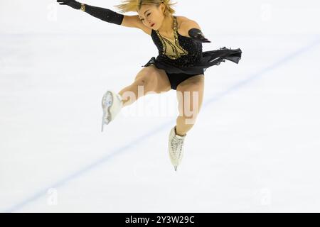 Kaori SAKAMOTO (JPN) während des Free Skating Women am 14. September 2024 im IceLab Bergamo, Italien, während der Challenger Series Lombardia Trophy, Eislaufwettbewerb in Bergamo, Italien, 14. September 2024 Stockfoto