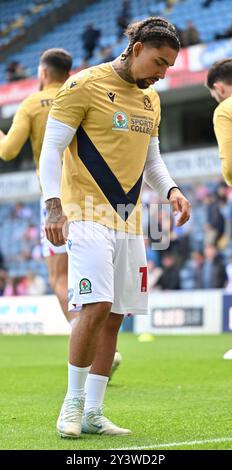 Ewood Park, Blackburn, Großbritannien. September 2024. EFL Championship Football, Blackburn Rovers gegen Bristol City; Tyrhys Dolan von Blackburn Rovers während des warm Up Credit: Action Plus Sports/Alamy Live News Stockfoto