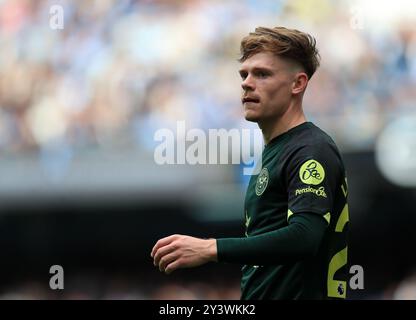 Etihad Stadium, Manchester, Großbritannien. September 2024. Premier League Football, Manchester City gegen Brentford; Vitaly Janelt von Brentford Credit: Action Plus Sports/Alamy Live News Stockfoto