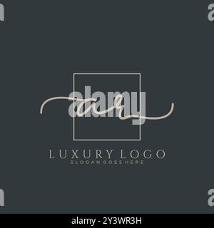 AR Initial Handschrift Logo Design Stock Vektor