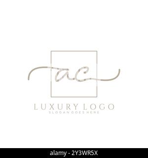 AC Initial Handschrift Logo Design Stock Vektor