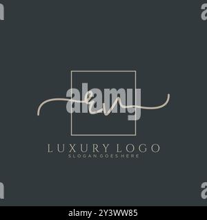 RV Initial Handschrift Logo Design Stock Vektor