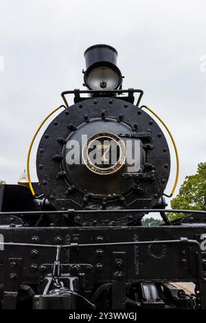 Shay Lokomotive „Tollie“, ein Getriebemotor, der für steile Hügel und scharfe Kurven entwickelt wurde, wird in Shelton im US-Bundesstaat Washington ausgestellt Stockfoto