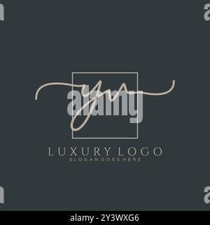 YV Initial Handschrift Logo Design Stock Vektor