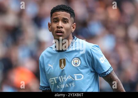 Manchester, Großbritannien. September 2024. Savinho von Manchester City während des Premier League-Spiels Manchester City gegen Brentford im Etihad Stadium, Manchester, Vereinigtes Königreich, 14. September 2024 (Foto: Mark Cosgrove/News Images) in Manchester, Vereinigtes Königreich am 15. September 2024. (Foto: Mark Cosgrove/News Images/SIPA USA) Credit: SIPA USA/Alamy Live News Stockfoto