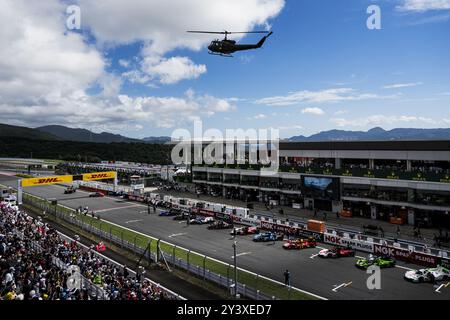 Start während der 6 Stunden von Fuji 2024, 7. Runde der FIA-Langstrecken-Weltmeisterschaft 2024, vom 13. Bis 15. September 2024 auf dem Fuji Speedway in Oyama, Shizuoka, Japan Stockfoto
