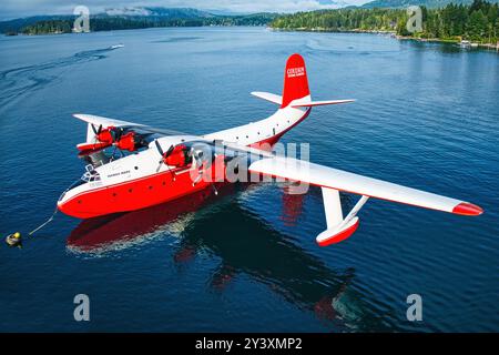 Kanada, Sproat Lake 10. August 2024: Letzter Flug des Martin-Mars-Bombers von Coulson Aviation Stockfoto