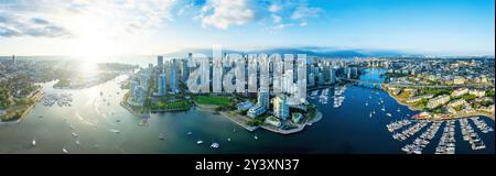 Kanada, Vancouver 10. August 2024: Fantastischer Hafen von Vancouver Stockfoto