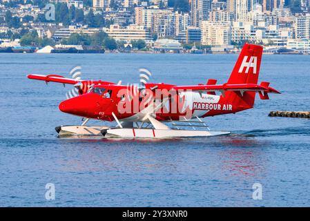 Kanada, Vancouver 10. August 2024: De Havilland Canada DHC-6-300 Twin Otter von Harbour Air Stockfoto