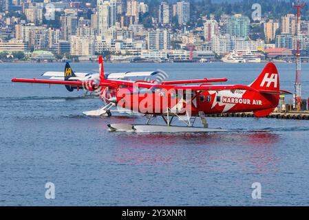 Kanada, Vancouver 10. August 2024: De Havilland Canada DHC-6-300 Twin Otter von Harbour Air Stockfoto