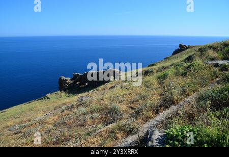 Kalekoy in Gokceada, Canakkale, Türkei. Stockfoto