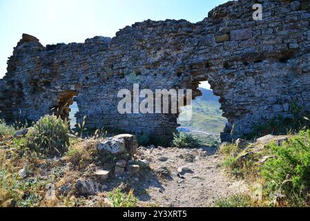 Kalekoy in Gokceada, Canakkale, Türkei. Stockfoto