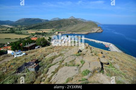 Kalekoy in Gokceada, Canakkale, Türkei. Stockfoto