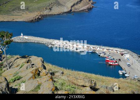 Kalekoy in Gokceada, Canakkale, Türkei. Stockfoto