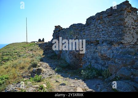 Kalekoy in Gokceada, Canakkale, Türkei. Stockfoto