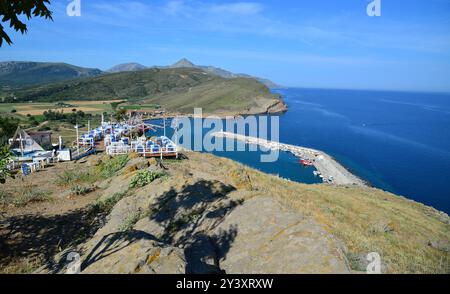 Kalekoy in Gokceada, Canakkale, Türkei. Stockfoto