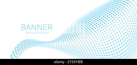 Weißer Blauer Abstrakter Wellenbanner Hintergrund Stock Vektor