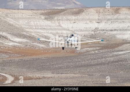 ESKISEHIR, TURKIYE - 17. SEPTEMBER 2023: Private Piper PA-25-260 Pawnee D (7656071) auf der Sivrihisar SHG Airshow Stockfoto