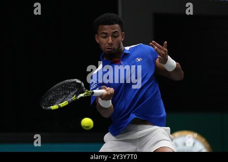 Während des Davis Cup 2024, Gruppe B, wurde am 14. September 2024 in Fuente de San Luis in Valencia, Spanien, ein Tennisspiel zwischen der Tschechischen Republik und Frankreich ausgetragen. Foto Alvaro Diaz / SpainDPPI / DPPI Stockfoto