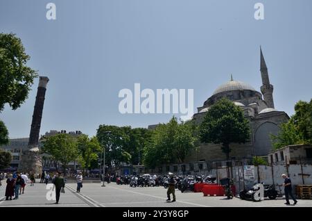 Kolumne von Konstantin, Fatih, Istanbul, Türkei, Europa-Asien Stockfoto