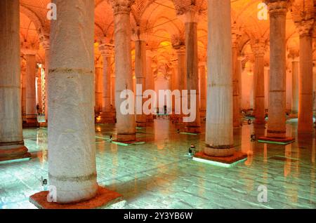 Cisterna Basilica, Fatih, Istanbul, Türkei, Europa-Asien Stockfoto