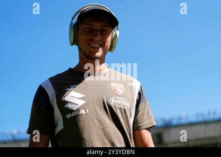 Torino, Italien. September 2024. Mergim Vojvoda (Torino FC) während des Fußballspiels der Serie A zwischen Torino FC und Lecce im Stadio Olimpico Grande Torino in Turin, Nordwesten Italiens - 15. September 2024. Sport - Fußball EXKLUSIV TURIN FC (Foto: Fabio Ferrari/LaPresse) Credit: LaPresse/Alamy Live News Stockfoto