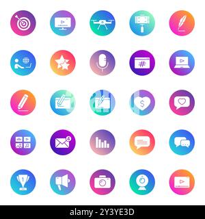 Blogger-Vektorsymbole Stock Vektor