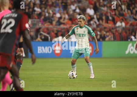 Toronto, Ontario, Kanada, 14. September 2024, Dani Pereira #6 von Austin FC in Aktion beim Major League Soccer Spiel zwischen Toronto FC und Austin FC im BMO Field. (Foto: Indrawan Kumala/SIPA USA) Stockfoto