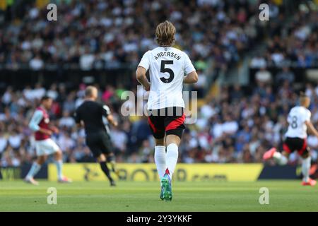 London, Großbritannien. September 2024. London, 14. September 2024: Joachim Anderse of Fulham während des Premier League-Spiels zwischen Fulham und West Ham im Craven Cottage am 14. September 2024 in London. (Pedro Soares/SPP) Credit: SPP Sport Press Photo. /Alamy Live News Stockfoto