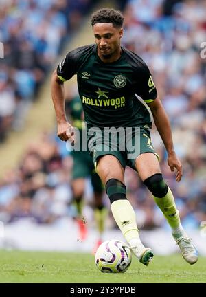 Manchester, Großbritannien. September 2024. Kevin Schade aus Brentford während des Premier League-Spiels im Etihad Stadium in Manchester. Der Bildnachweis sollte lauten: Andrew Yates/Sportimage Credit: Sportimage Ltd/Alamy Live News Stockfoto