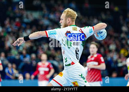 Wurf/Tor Matthias Musche (SC Magdeburg, #06) GER, Handball Sport Verein Hamburg vs. SC Magdeburg, Handball, Bundesliga, Spieltag 2, Saison 2024/2025, 15.09.2024 Foto: Eibner-Pressefoto/Marcel von Fehrn Stockfoto