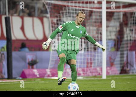 Dominik Reinmann (1. FC Magdeburg, Torwart #1), 2. Bundesliga, 1. FC Köln, 1. FC Magdeburg am 09/2024 im RheinEnergieStadion in Köln GE Stockfoto