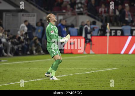 Dominik Reinmann (1. FC Magdeburg, Torwart #1), 2. Bundesliga, 1. FC Köln, 1. FC Magdeburg am 09/2024 im RheinEnergieStadion in Köln GE Stockfoto