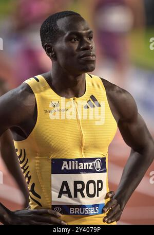 Marco AROP aus Kanada trat in den 800-m-Rennen der Männer beim Leichtathletikfinale der Memorial Van Damme Diamond League im King Baudouin Stadium in Brüssel an Stockfoto