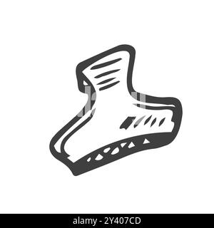 Haarclip. Skizze der Friseurausrüstung. Professionelle Friseur-Tool. Handgezeichnetes Doodle-Symbol. Stock Vektor