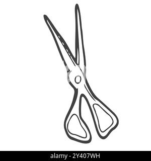 Doodle Stil Schere Illustration. Schere Stock Vektor