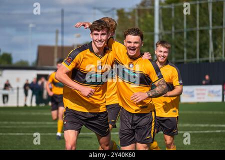 Rushall Olympic gegen Sheffield FC FA Cup (zweite Qualifikationskrawatte) Stockfoto