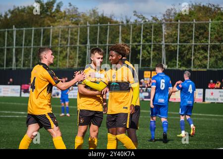 Rushall Olympic gegen Sheffield FC FA Cup (zweite Qualifikationskrawatte) Stockfoto