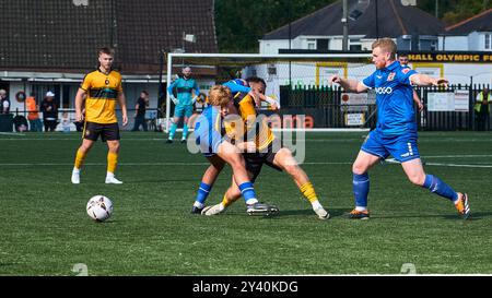 Rushall Olympic gegen Sheffield FC FA Cup (zweite Qualifikationskrawatte) Stockfoto