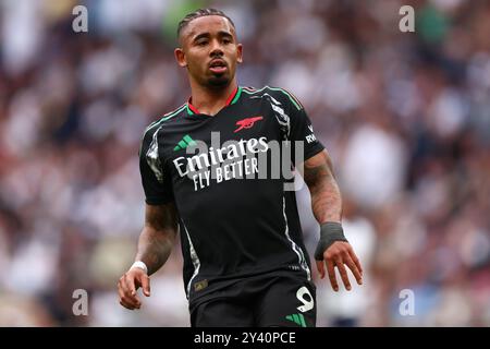 Wolverhampton, West Midlands, Großbritannien. Wolverhampton, West Midlands, Großbritannien. Tottenham Hotspur Stadium, London, Großbritannien. September 2024. Premier League Football, Tottenham Hotspur gegen Arsenal; Gabriel Jesus von Arsenal Credit: Action Plus Sports/Alamy Live News Credit: Action Plus Sports Images/Alamy Live News Credit: Action Plus Sports Images/Alamy Live News Credit: Action Plus Sports Images/Alamy Live News Stockfoto