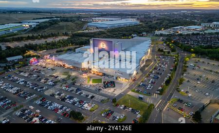 Castleford, West Yorkshire, Großbritannien - 15. September 2024: Xscape Entertainment Center. Stockfoto