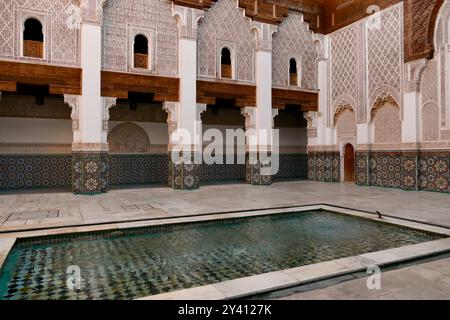 Architektur und arabische Kunst der Gebäude Marrakesch, Marokko Stockfoto