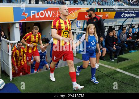 Gent, Belgien. September 2024. Mechelens Jules Van Cleemput wurde vor einem Fußballspiel zwischen KAA Gent und KV Mechelen in Gent am siebten Tag der Saison 2024-2025 der ersten Liga der „Jupiler Pro League“ der belgischen Meisterschaft am Sonntag, den 15. September 2024, in Gent dargestellt. BELGA FOTO KURT DESPLENTER Credit: Belga Nachrichtenagentur/Alamy Live News Stockfoto