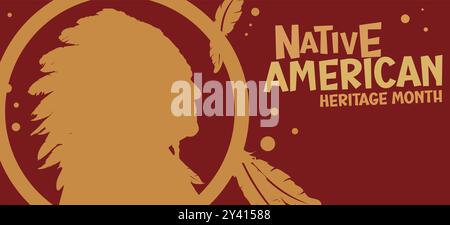 Banner für den Monat des amerikanischen Kulturerbes. Stock Vektor