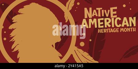 Banner für den Monat des amerikanischen Kulturerbes. Stock Vektor