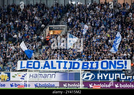Gent, Belgien. September 2024. Gents Fans wurden während eines Fußballspiels zwischen KAA Gent und KV Mechelen in Gent am siebten Tag der Saison 2024-2025 der ersten Liga der Jupiler Pro League am Sonntag, den 15. September 2024, in Gent dargestellt. BELGA FOTO TOM GOYVAERTS Credit: Belga Nachrichtenagentur/Alamy Live News Stockfoto