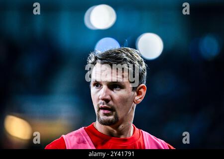 Gent, Belgien. September 2024. Mechelens Benito Raman, dargestellt während eines Fußballspiels zwischen KAA Gent und KV Mechelen in Gent, am siebten Tag der Saison 2024-2025 der ersten Liga der „Jupiler Pro League“ der belgischen Meisterschaft, Sonntag, den 15. September 2024. BELGA FOTO TOM GOYVAERTS Credit: Belga Nachrichtenagentur/Alamy Live News Stockfoto