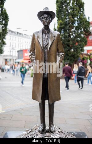 Die Statue ungarischer Komponist und Pianist - Béla Bartók, South Kensington in London. Stockfoto