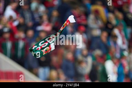 Augsburg, Deutschland. September 2024. FCA schale im Spiel FC AUGSBURG - FC ST. PAULI 3-1 am 15. September 2024 in Augsburg. Saison 2024/2025, 1.Bundesliga, FCA, Spieltag 3, 3.Spieltag Fotograf: ddp Images/STAR-Images - DFL-VORSCHRIFTEN VERBIETEN JEDE VERWENDUNG VON FOTOS als BILDSEQUENZEN und/oder QUASI-VIDEO - Credit: ddp Media GmbH/Alamy Live News Stockfoto